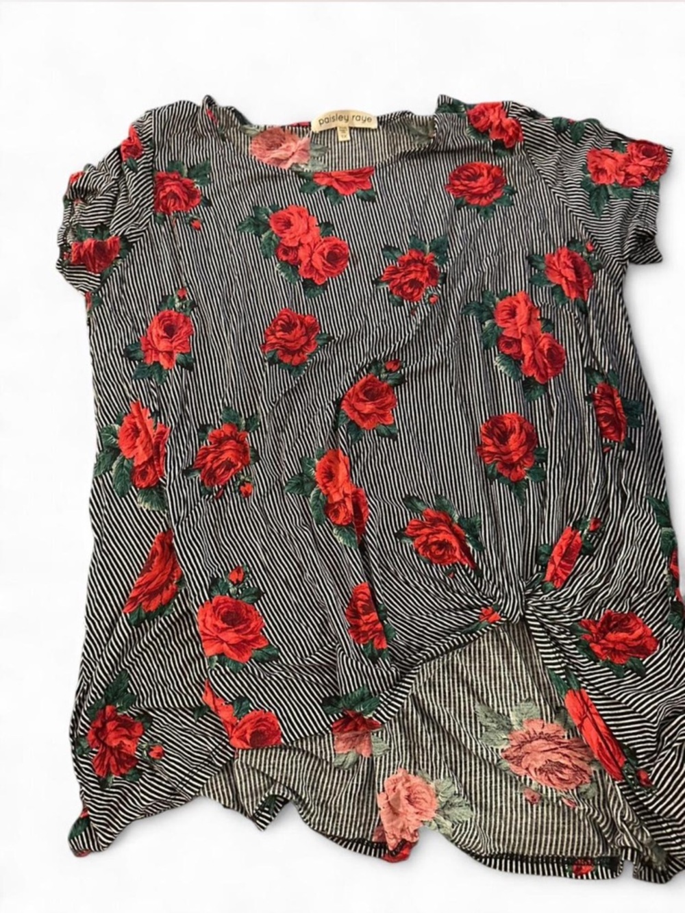 Paisley Raye Striped Floral Top